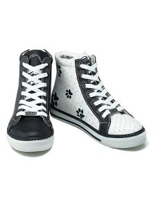 Goby Sneakersy w kolorze biało-czarnym ze wzorem rozmiar: 36. Białe trampki Goby, bez wzorów, z materiału, za kostkę, bez zapięcia. Za 217,99 zł.