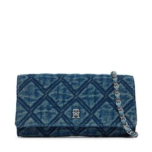 Torebka Tommy Hilfiger. Niebieskie listonoszki TOMMY HILFIGER, bez wzorów, z denimu, bez dodatków. Za 449,99 zł.