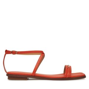 Sandały MICHAEL Michael Kors. Brązowe sandały MICHAEL Michael Kors, bez wzorów, ze lnu, bez obcasa, na płaskiej podeszwie, bez zapięcia. Za 419,99 zł.