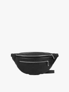 Czarna torebka nerka - crossbody. Czarne nerki i saszetki Ryłko, bez wzorów, ze skóry. Za 229,99 zł.