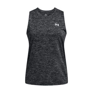 Damski tank top Under Armour Tech™ Twist. Czarne topy Under Armour, l, bez wzorów, z materiału, bez kołnierzyka, bez ramiączek. Za 171,66 zł.