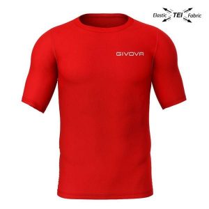 Koszulka piłkarska termoaktywna dla dorosłych Givova Corpus 2 czerwona. Czerwone bluzki Givova, xl, bez wzorów, sportowe, bez kołnierzyka, bez ramiączek. Za 181,99 zł.