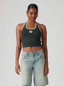 Levi's Top w kolorze czarnym rozmiar: XS. Czarne topy Levi's®, s, bez wzorów, bez kołnierzyka, bez ramiączek. Za 48,28 zł.