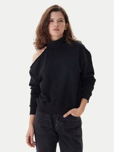 Karl Lagerfeld Jeans Bluza B1W20043 Czarny Relaxed Fit. Czarne bluzy Karl Lagerfeld Jeans, m, bez wzorów, z bawełny, bez kaptura. Za 357,99 zł.