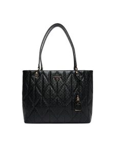 Guess Torebka Aldina HWGG96 63250 Czarny. Czarne torebki klasyczne Guess, z aplikacjami, ze skóry, bez dodatków. Za 399,99 zł.