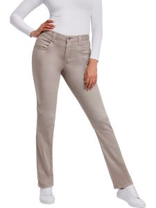 WITT WEIDEN Dżinsy - Slim fit - w kolorze szarobrązowym rozmiar: 46. Brązowe jeansy WITT WEIDEN, z aplikacjami, ze skóry. Za 122,96 zł.