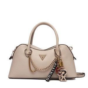 Torebka Guess. Brązowe kuferki Guess, z aplikacjami, bez dodatków. Za 639,99 zł.