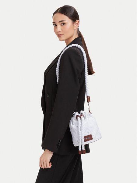 Max Mara Torebka 2616511029650 Biały. Białe torebki klasyczne Max Mara, bez wzorów, z materiału, bez dodatków. Za 517,99 zł.