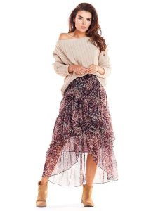 Awama Spódnica w kolorze różowym ze wzorem rozmiar: S/M. Różowe spódnice Awama, m, bez wzorów, midi. Za 164,45 zł.