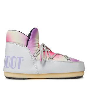 Śniegowce Moon Boot. Szare buty zimowe Moon Boot, bez obcasa, bez zapięcia. Za 899,99 zł.