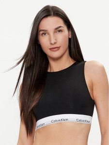 Calvin Klein Underwear Biustonosz top 000QF7626E Czarny. Czarne topy Calvin Klein Underwear, s, bez wzorów, z bawełny, bez kołnierzyka, bez ramiączek. Za 109,99 zł.