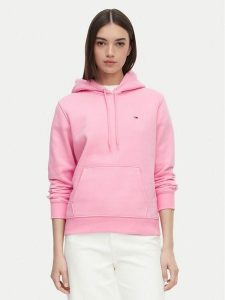 Tommy Jeans Bluza Flag DW0DW19958 Różowy jasny Regular Fit. Czerwone bluzy Tommy Jeans, s, bez wzorów, z bawełny, bez kaptura. Za 329,99 zł.