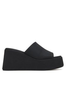 DeeZee Klapki 2336-4 Czarny. Czarne klapki DeeZee, bez wzorów, ze skóry, bez obcasa. Za 139,99 zł.