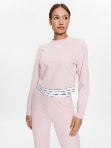 Guess Bluza O3YQ01 KBS91 Różowy Regular Fit. Czerwone bluzy Guess, xl, z aplikacjami, z bawełny, bez kaptura. Za 269,99 zł.