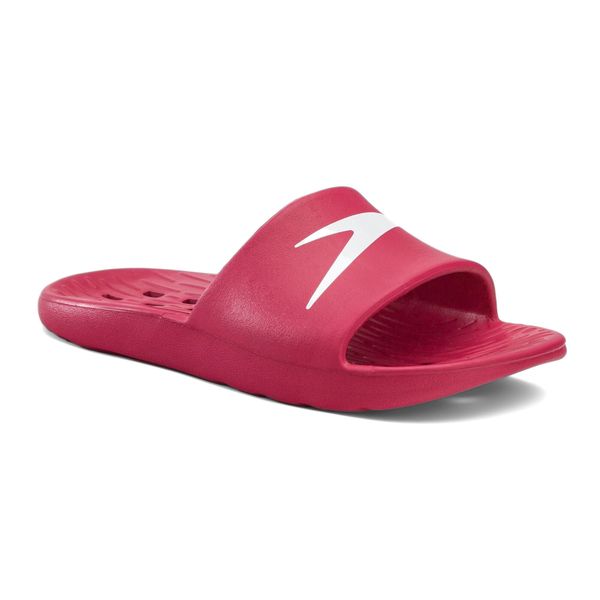 Klapki basenowe damskie Speedo Slide. Białe klapki Speedo, bez wzorów, bez obcasa. Za 79,99 zł.