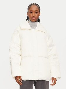 Calvin Klein Kurtka zimowa K20K207720 Écru Regular Fit. Białe kurtki Calvin Klein, na zimę, l, bez wzorów, z syntetyku, bez kaptura. Za 559,99 zł.