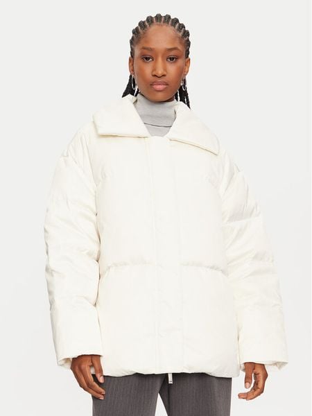 Calvin Klein Kurtka zimowa K20K207720 Écru Regular Fit. Białe kurtki Calvin Klein, na zimę, l, bez wzorów, z syntetyku, bez kaptura. Za 559,99 zł.