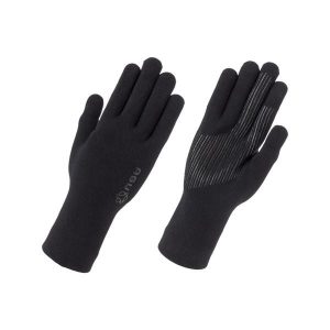 Merino Knit Gloves. Czarne rękawiczki AGU, bez wzorów, z materiału. Za 383,50 zł.