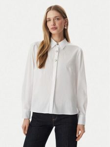 Morgan Koszula 261-COEUR Biały Regular Fit. Białe koszule Morgan, bez wzorów, z bawełny, bez kołnierzyka, bez ramiączek. Za 249,99 zł.