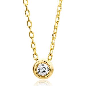 Revoni Złoty naszyjnik z diamentem - dł. 45 cm rozmiar: onesize. Żółte naszyjniki Revoni, z diamentem, złote. Za 878,53 zł.