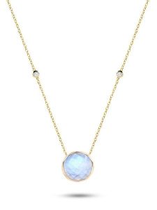 OR Carats Złoty naszyjnik z kamieniami szlachetnymi - dł. 40 cm rozmiar: onesize. Niebieskie naszyjniki OR Carats, z diamentem, złote. Za 1 078,99 zł.