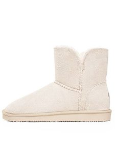 ISLAND BOOT Botki zimowe "Chloe" w kolorze kremowym rozmiar: 40. Brązowe botki Island Boot, na zimę, bez wzorów, z materiału, bez obcasa, bez zapięcia. Za 166,88 zł.