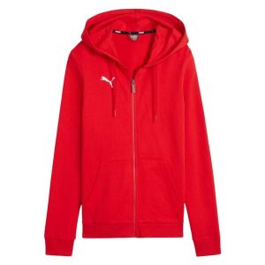 Bluza Damska Team Goal Casuals Z Pełnym Zamkiem Błyskawicznym. Czerwone bluzy Puma, bez wzorów, bez kaptura. Za 218,99 zł.