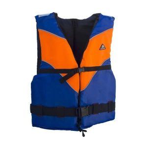 Kamizelka kapok Standard B. Niebieskie kamizelki AQUARIUS, m, bez wzorów, bez kołnierzyka, bez ramiączek, bez kaptura. Za 108,99 zł.