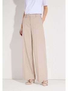 More & More Spodnie w kolorze beżowym rozmiar: 44. Brązowe spodnie z wysokim stanem More & More, bez wzorów, z materiału, z podwyższonym stanem. Za 260,99 zł.
