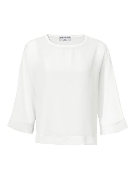 Heine Bluzka w kolorze kremowym rozmiar: 36/38. Brązowe bluzki Heine, bez wzorów, bez kołnierzyka, bez ramiączek. Za 131,45 zł.