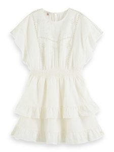 Scotch & Soda Sukienka w kolorze kremowym rozmiar: 36. Brązowe sukienki Scotch & Soda, bez wzorów, z bawełny, bez kołnierzyka, bez ramiączek, mini. Za 188,85 zł.
