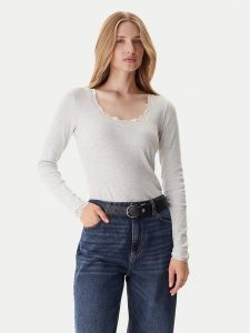 Tommy Hilfiger Bluzka UW0UW06071 Szary Slim Fit. Szare bluzki TOMMY HILFIGER, m, bez wzorów, z bawełny, bez kołnierzyka, bez ramiączek. Za 209,99 zł.