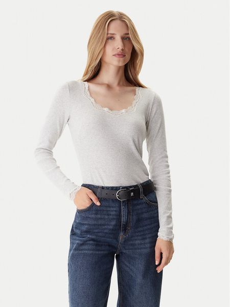 Tommy Hilfiger Bluzka UW0UW06071 Szary Slim Fit. Szare bluzki TOMMY HILFIGER, m, bez wzorów, z bawełny, bez kołnierzyka, bez ramiączek. Za 159,99 zł.