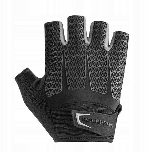 Rękawiczki rowerowe rockbros żelowe szare unisex rozmiar XL. Szare rękawiczki ROCKBROS, bez wzorów. Za 99,99 zł.