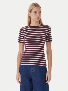 Tommy Hilfiger T-Shirt New Cody WW0WW40587 Bordowy Slim Fit. Czerwone t-shirty TOMMY HILFIGER, xl, bez wzorów, z bawełny, bez kołnierzyka, bez ramiączek. Za 149,99 zł.
