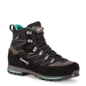 Buty górskie damskie AKU Trekker Lite III Wide GTX. Czarne buty trekkingowe Aku, z zamszu, bez zapięcia. Za 755,99 zł.