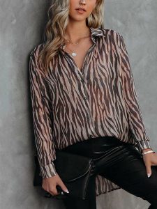 Milan Kiss Koszula w kolorze brązowo-czarnym rozmiar: S. Brązowe koszule Milan Kiss, s, bez wzorów, bez kołnierzyka, bez ramiączek. Za 126,99 zł.