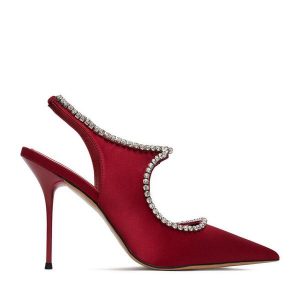 Szpilki Eva Minge. Czerwone szpilki Eva Minge, bez wzorów, bez obcasa. Za 429,99 zł.