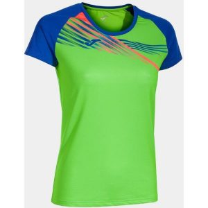 Damska koszulka sportowa Joma Elite X Fluor Green–Royal Green XL. Niebieskie koszulki sportowe JOMA, bez wzorów, bez ramiączek. W wyprzedaży za 133,80 zł.