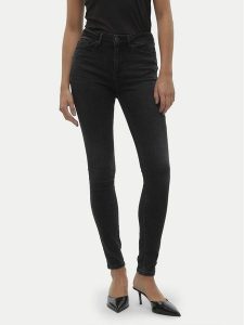 Vero Moda Jeansy Flash 10298722 Czarny Skinny Fit. Czarne jeansy Vero Moda, bez wzorów, z bawełny. Za 179,99 zł.