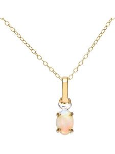 Revoni Złoty naszyjnik z zawieszką - dł. 46 cm rozmiar: onesize. Żółte naszyjniki Revoni, z opalem, złote. Za 782,99 zł.