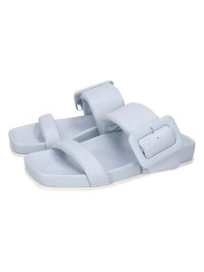 MELVIN & HAMILTON Skórzane klapki "Amara 7" w kolorze błękitnym rozmiar: 35. Niebieskie klapki Melvin & Hamilton, bez wzorów, bez obcasa. Za 347,99 zł.