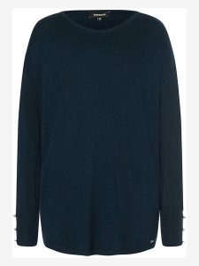 More & More Sweter w kolorze granatowym rozmiar: 38. Niebieskie długie swetry More & More, bez kołnierzyka. Za 136,13 zł.