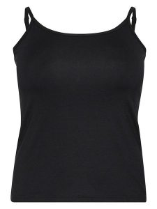 Kaffe Top w kolorze czarnym rozmiar: XL. Czarne topy Kaffe, s, bez wzorów, z wiskozy, klasyczne, bez kołnierzyka, bez ramiączek. Za 52,67 zł.