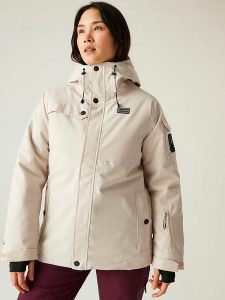 Dare 2b Kurtka narciarska "Ski Life" w kolorze kremowym rozmiar: 42. Brązowe kurtki sportowe Dare 2b, m, bez wzorów, bez kaptura, narciarskie. Za 479,76 zł.