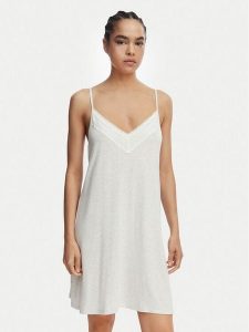 Ysabel Mora Koszula nocna 10824 Szary jasny Regular Fit. Szare koszule nocne ysabel mora, bez wzorów, z wiskozy, bez ramiączek. Za 169,99 zł.