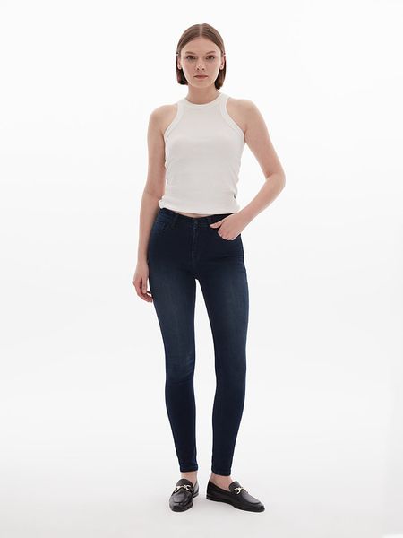 LTB Dżinsy "Amy" - Skinny fit - w kolorze czarnym rozmiar: W34/L28. Czarne jeansy LTB, z aplikacjami, ze skóry, z podwyższonym stanem. Za 98,45 zł.