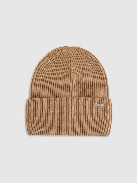 4F Czapka beanie damska - brązowy M. Brązowe czapki 4f, bez wzorów, z wiskozy, eleganckie. Za 59,99 zł.
