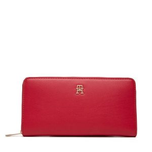 Portfel Tommy Hilfiger. Czerwone portfele TOMMY HILFIGER, bez wzorów. Za 249,99 zł.