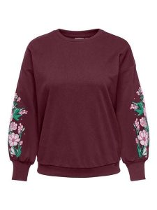 ONLY Carmakoma Bluza w kolorze bordowym rozmiar: M-46/48. Czerwone bluzy Only Carmakoma, m, bez wzorów, bez kaptura. Za 104,95 zł.